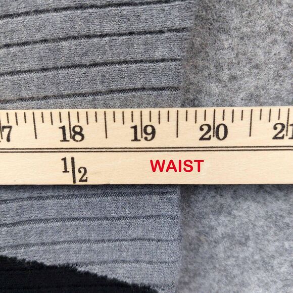 Madison + Hudson Sweater Womens XL Black Gray White Colorblock Ribbed Dolman - Picture 5 of 10